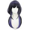 LAOBAO Ponto Nei Cosplay Wig, Black and Purple Pigtails, Mesh Wig, Heat-Resistant, Costume Accessory for Parties, Festivals, and Halloween (A)