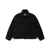 Levis Fw22 Solid Color Fleece Collar Button Jacket Men Jacket Black A3288-0002