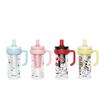 with Straw Plastic Water Bottle Large Capacity Sport Bottle Clear Cartoon  Water Cup  Outdoor Sport