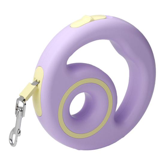 Выдвижная собачья поводок 2.5 м Прочный поводок Тормоз и фиксатор одной кнопкой Поводок без запутывания с противоскользящей ручкой для маленьких и средних собак весом до 30 кг