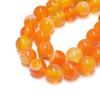 Летние бусины из оникса и агата в оранжевую полоску 4-12 мм, свободные бусины из драгоценных камней для изготовления ювелирных изделий, браслет, ожерелье, модные аксессуары «сделай сам»