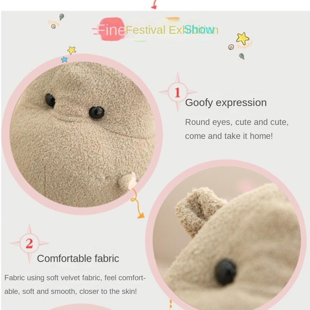 Baby Hippo Plush Doll Cartoon Elephant Cushion Pillow Kawaii Stuffed Animals Toy Christmas Gift