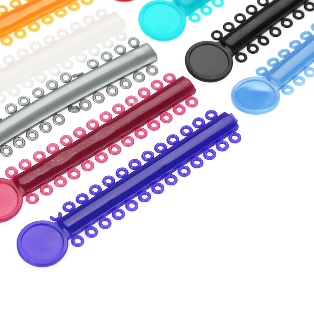 40pcs Multi Color Dental Orthodontic Ligature Rubber Bands Teeth Corrector Elastic Brace