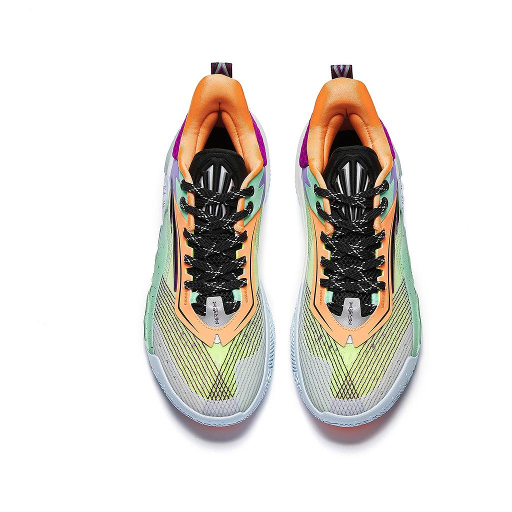 Anta Kai 1 Speed Зарубежное издание Профессиональные баскетбольные кроссовки Западного побережья Мужские кроссовки Зеленый Фиолетовый Белый 8125B1128S-2