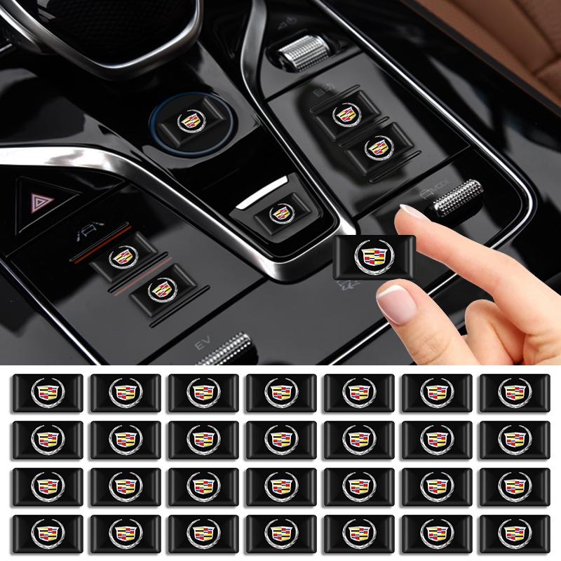 10x 3D Epoxy Car Exterior/Interior Decor Small Stickers Decal for Cadillac Logo Escalade CTS ATS SRX XTS XT5 STS CT5 CT6 BLS XLR