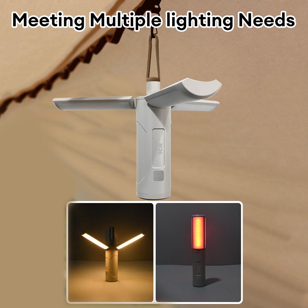 Foldable Camping Lantern Portable Power Bank Outdoor Lighting Flashlight Tent Light LED Rechargeable Emergency Equipment Lamps