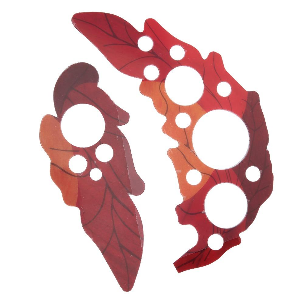 2PCS Red Sound Hole Sticker Self Stick Grape Leaf Guitar Guard For Acoustic Guitar