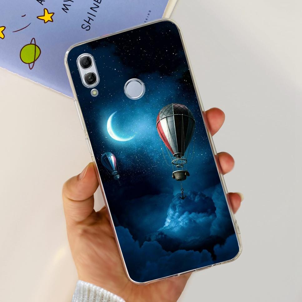 Чехол для Honor 10 Lite HRY-LX1 Роскошный Цветок Любовь Мягкий ТПУ Силикон Прозрачная Крышка Для Huawei Honor 10Lite 6.21" Чехол для Телефона Fundas