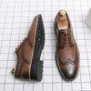 Мужские туфли-оксфорды ручной работы из кожи Wingtip, мужские туфли-броги, классические деловые туфли, мужские туфли из телячьей кожи