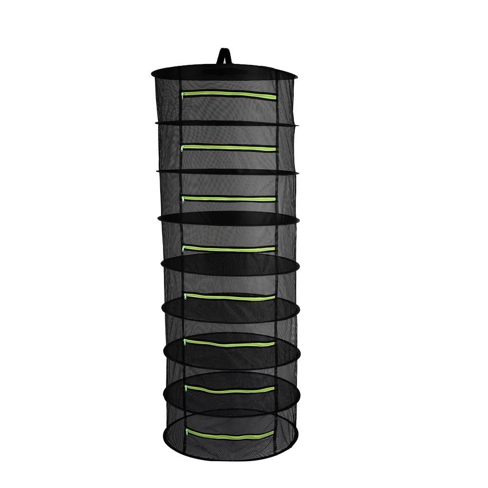 Подвесная корзина, 8 слоев, складная сушилка на молнии, сетка для сушки трав, сетка для сушилки для трав