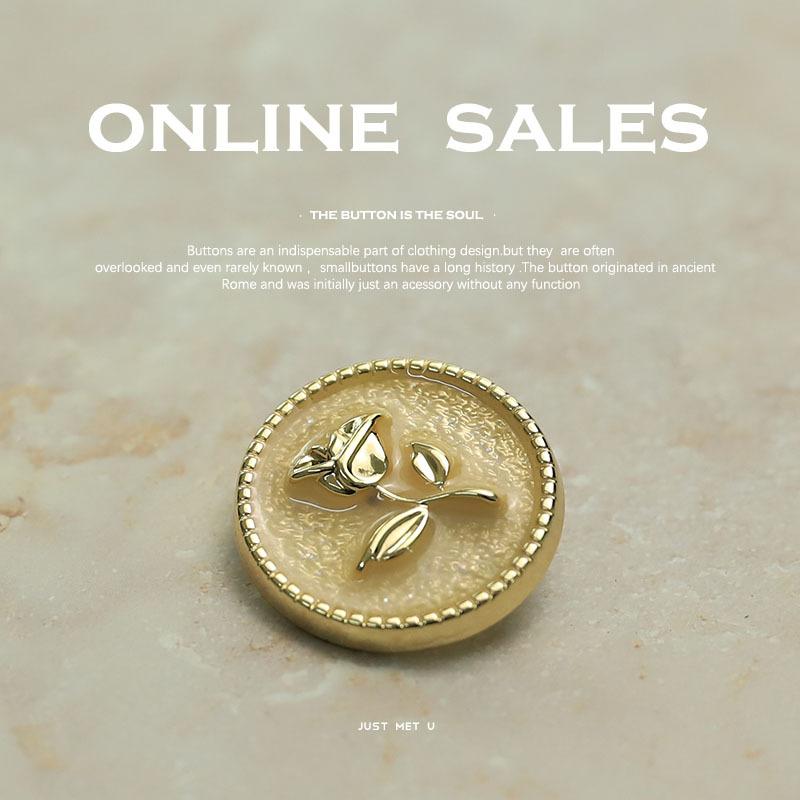 10 шт./Лот Металлические пуговицы для украшения в виде цветов для рукоделия, женской одежды, товаров для DIY-поделок, швейных аксессуаров, швейных материалов