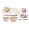 Le Creuset Children's Baby Tableware Set, Milky Pink, Heat and Cold Resistant, Microwave and Oven Safe, Perfect for Baby Showers, First Meal Ceremonie