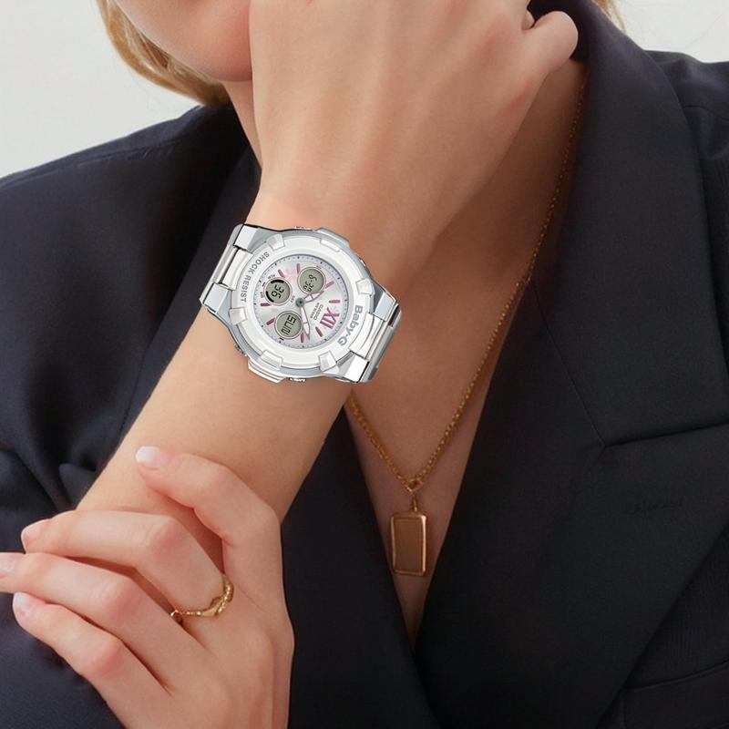 Casio BABY-G Серия 'Цветы' Модные Трендовые Яркие Уличные Классические Стрелочные Двойной Дисплей Водонепроницаемые Кварцевый Механизм Ремешок из Смолы Японские BGA-110BL-7B2021