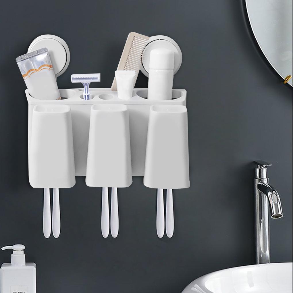 Держатель зубных щеток, органайзер, настенный держатель для зубной пасты в ванной, контейнер для ополаскивателя полости рта