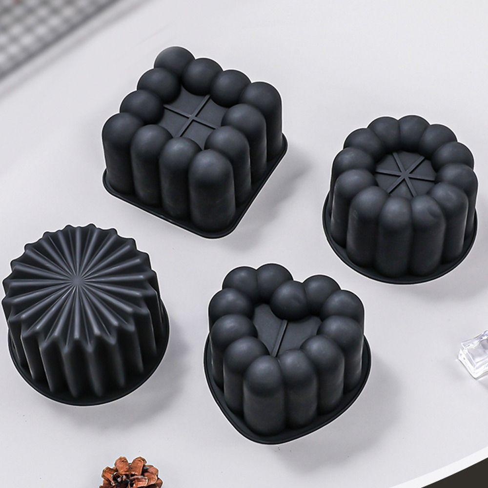 Concave Design Mousse Cake Mold Heart Shaped Baking Supplies Silicone Cake Mold  Wedding Party