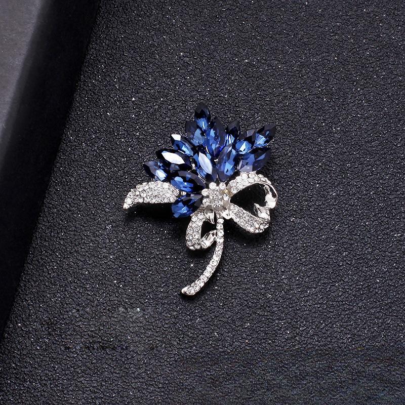 Blue Demoness Brooch High-end and Elegant Corsage Suit Sweater Pin Small Accessory