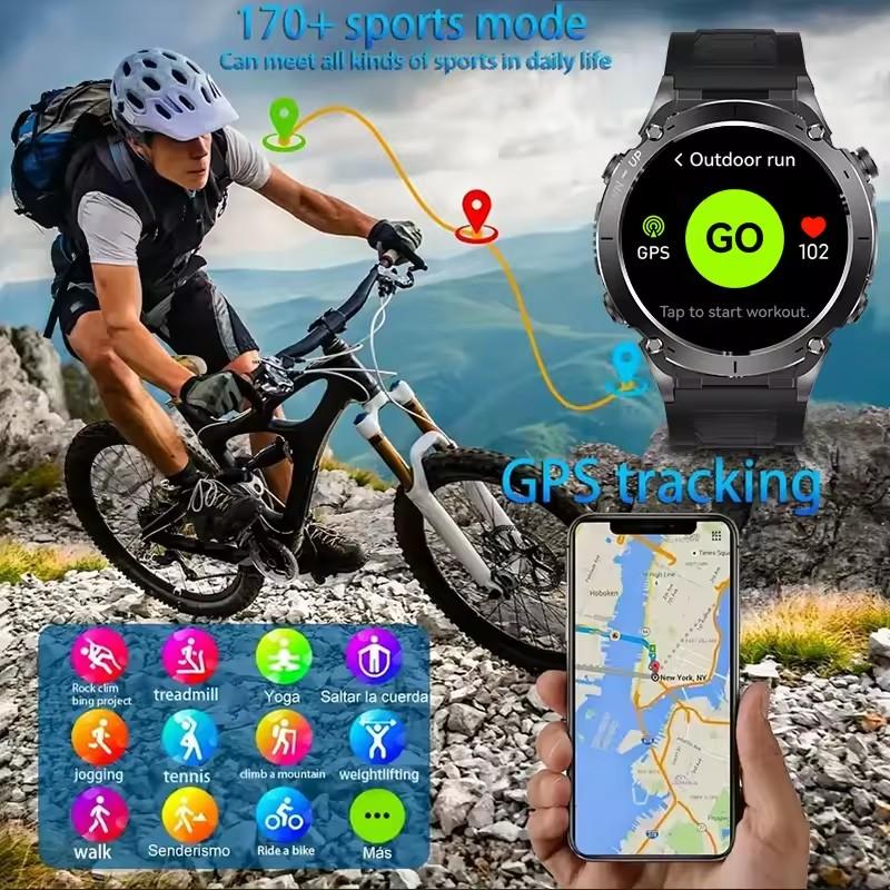 2026 Новые GPS-смарт-часы 10 АТМ Водонепроницаемые Встроенный двухдиапазонный GNSS Компас Ультра HD AMOLED Экран Военные Спортивные Мужские Совместимы с Android/iOS
