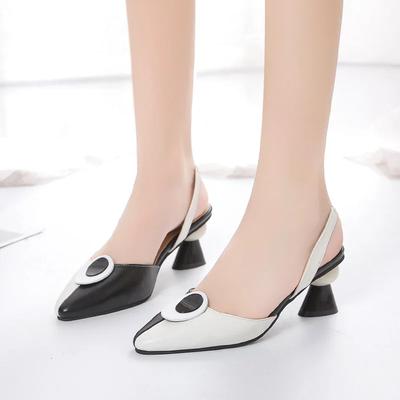 Женские сандалии без застежек Модные женские босоножки на квадратном каблуке Классические разноцветные туфли на высоком каблуке Женская летняя обувь для вечеринок Zapatos Mujer