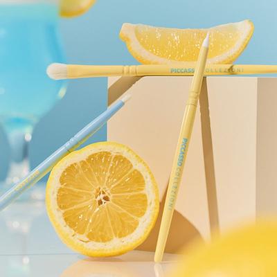 [Picasso Collezioni] Набор кистей для глаз из 3 штук, версия Lemon & Cream Soda (+Двойное зеркало)