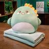 Air Conditioning Blanket Plush Pillow Blanket 3-in-1 Warm Blanket Cartoon Hand Warmer  Travel