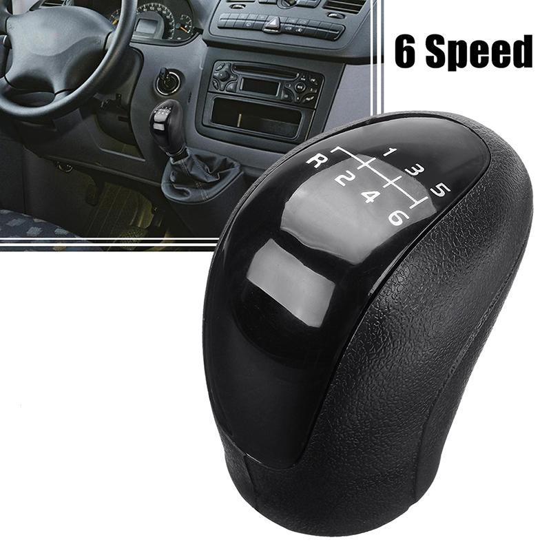 POSSBAY New Shift Knob Automotive Accessory 6 Speeds Shift for Mercedes-Benz Vito Viano W639 (03-10)/Sprinter II 906 (06-13)