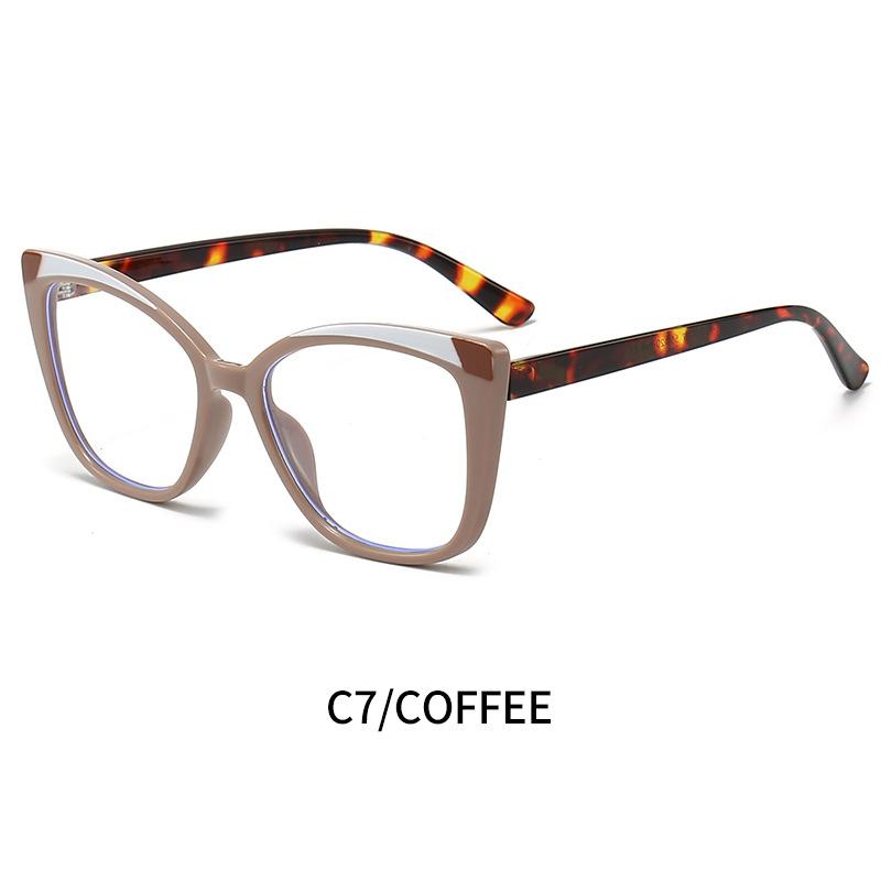 Ready to Ship Fashion Designed Coffee Anti-blue Light Glasses TR90 Optical Frames Block Blue Light Glasses 2024