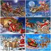 DIY Santa Claus 5D Diamond Painting Full Roind Drill Cartoon Diamont Embroidery Cross Stitch Christmas Gift Home Decor