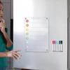 Refrigerator Board Set with 6 Markers Clear Weekly Calendar To-Do List Shopping