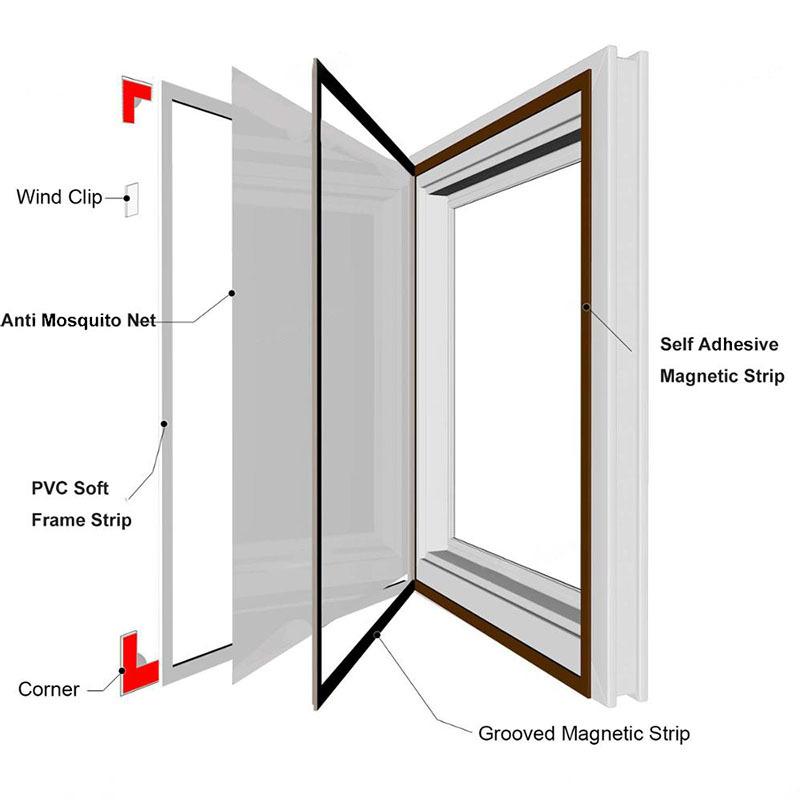 2024 Insect Magnetic Window Screen Tulle Mesh Stealth Customize DIY Summer Mesh Curtain Removable Washable Anti Fly Mosquito Net