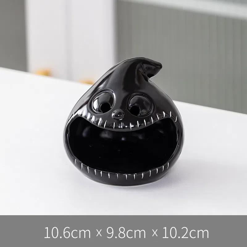 Подсвечник в виде тыквы, керамический подсвечник на Хэллоуин, атмосферное украшение и забавное хранилище для конфет, украшение рабочего стола, креативность