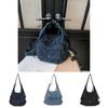Minimalist Large Capacity Denim Bag With Multiple Pockets For Daily