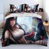 Tifa Aerith сексуальная девушка кружево мультфильм игра одеяло комплект постельного белья, пододеяльник постельный комплект пододеяльник наволочка, комплект постельного белья королевского размера