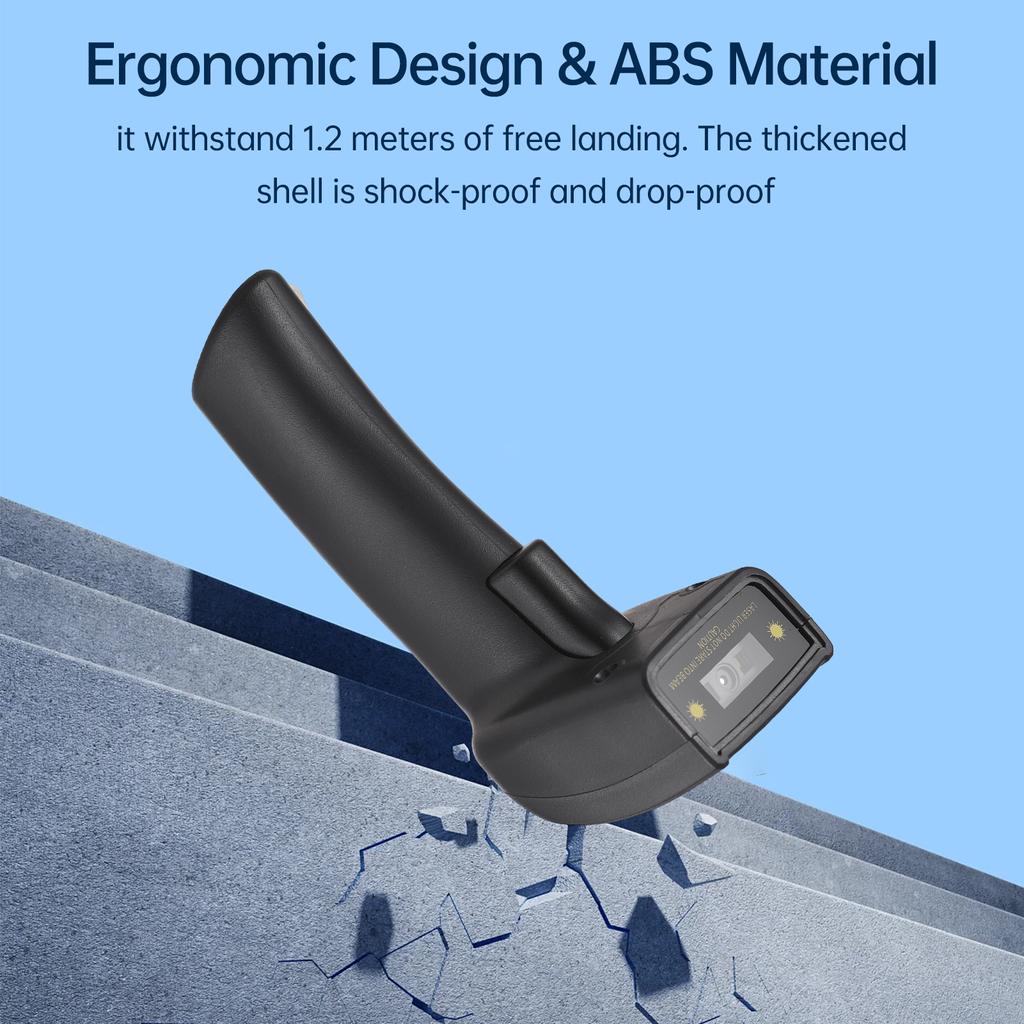 2D Wireless BT+2.4G Barcode Scanner Handheld USB Wired 1D Bar Code Reader Manual Trigger 640*480