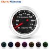 Dynoracing 2'' 52mm Car Voltmeter 8-18 Volt Gauge 7 Colors Pointer Voltage Meter With Stepper Motor