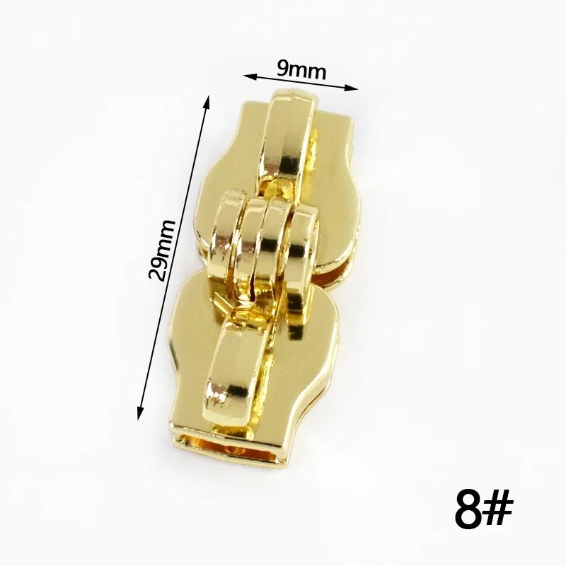 2/5/10 пар 5# 8# 10# Блокируемые нейлоновые слайдеры для молнии Двойное отверстие Безопасная блокировка молнии для багажа Застежка-пуллер Ремонтный аксессуар