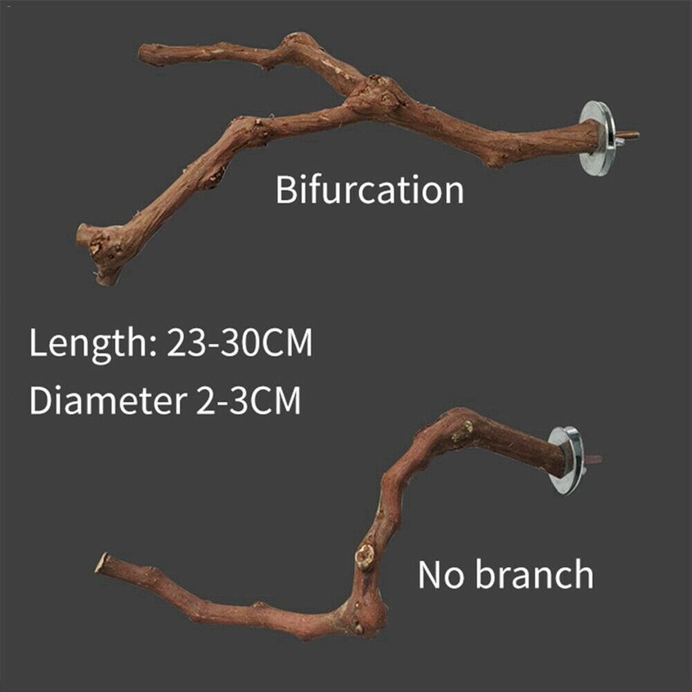 Аксессуары для клеток Подставка для жердочки Подставка для попугая Деревянная ветка Подставка для попугая Подвесные игрушки для птиц