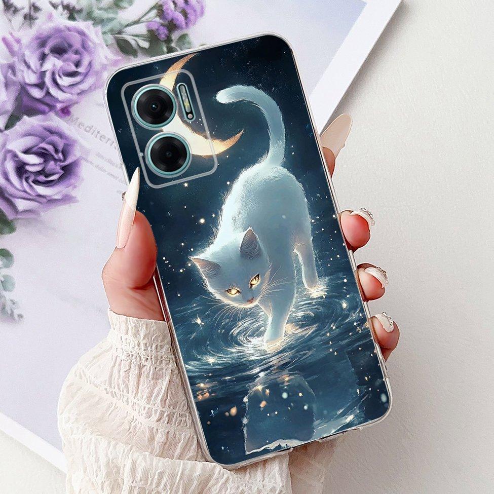 Clear For Redmi 10 5G 2022 Case Cover Luxury Butterfly Love Fashion Flowers Cool Lion Painted Casing 22041219G 22041219NY