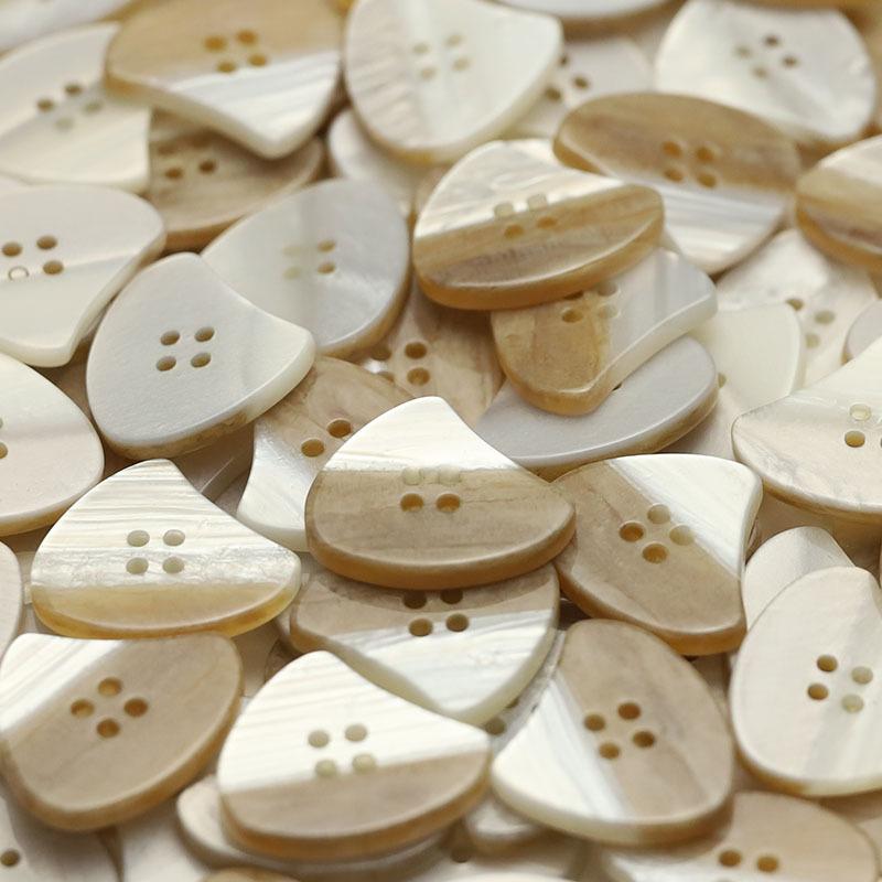 Четыре глаза и полукруглые полимерные пуговицы Женские пуговицы для шерстяного пальто Двусторонние пуговицы для шерстяного пальто