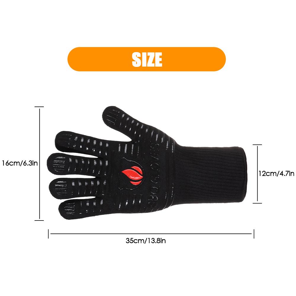 Heat insulation Log Burner Resistant Glove Fire-resistant Heat-resistant Glove Fire Heat Glove