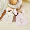 Reusable Pet Painted Flower Dress Soft Summer Dog Dress Lovely Dog Princess Dress  Spring