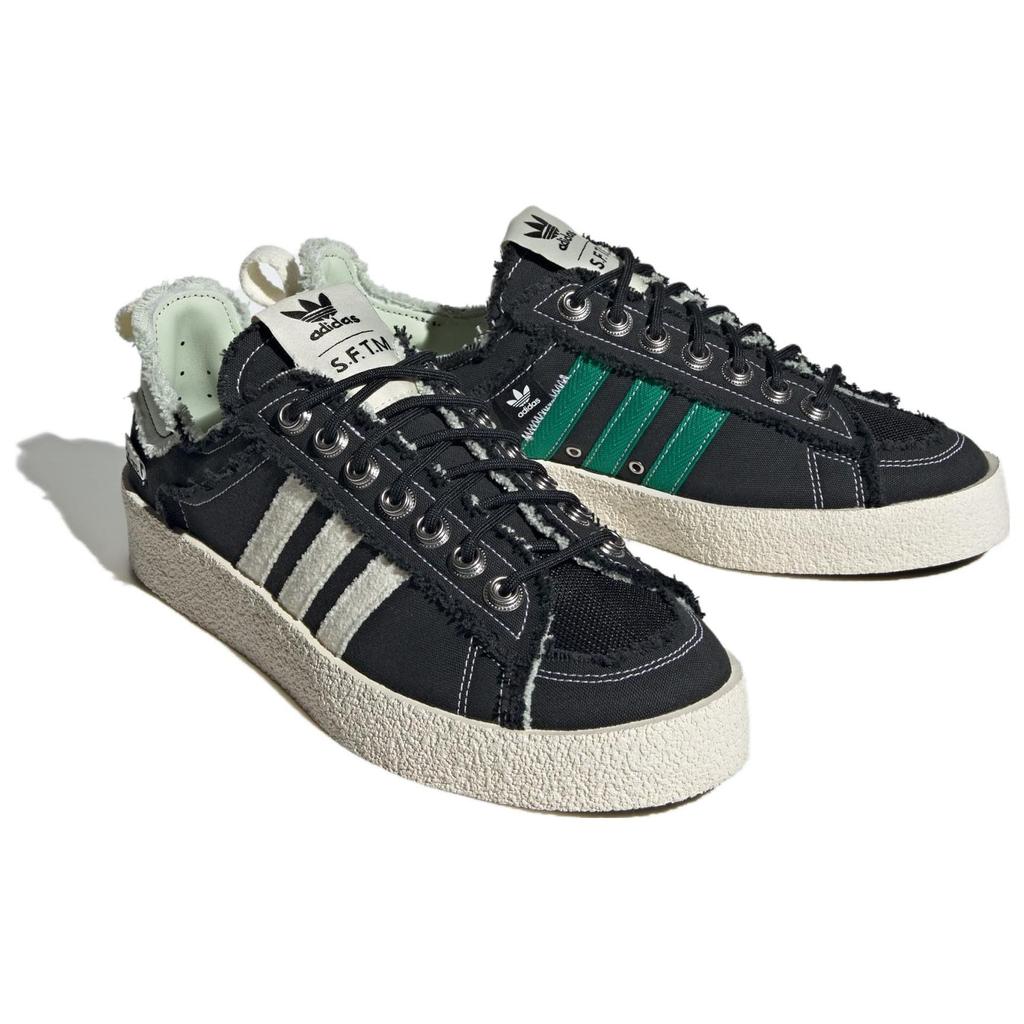 Song for the Mute X Adidas Campus 80s Black Unisex Sneakers Core-Black Cream-White Linen-Green ID4791