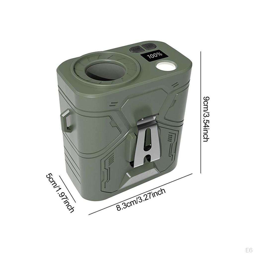 Поясной зажим для вентилятора, портативный, регулируемый, мощный, с воздушным потоком, перезаряжаемый для езды на велосипеде в офисе