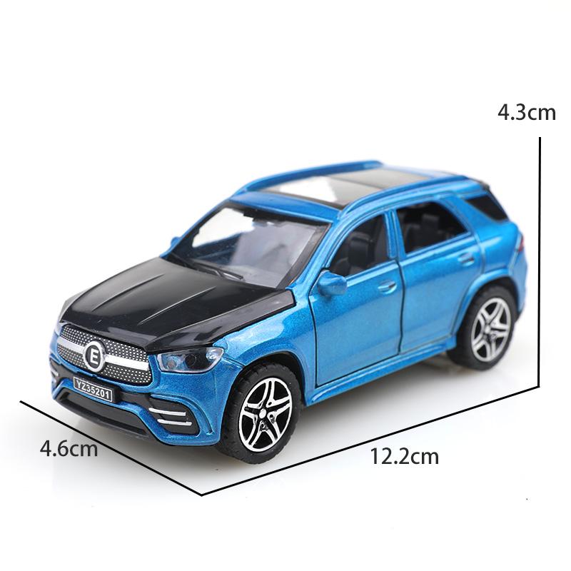 (Упакованный) Машинка-игрушка 1/36 GLE SUV, металлическая с механизмом обратного хода, литая из металла, игрушка для мальчика, четыре двери открываются, мощный механизм обратного хода.