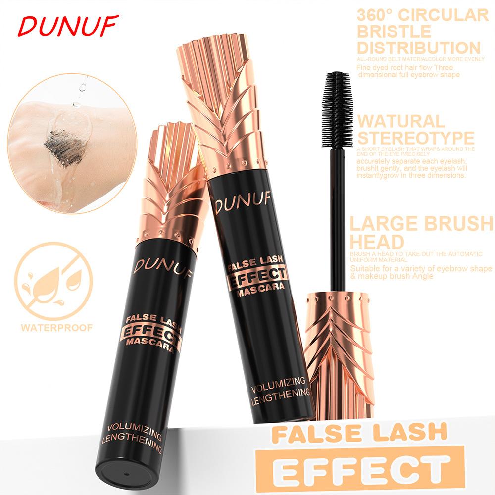 DUNUF 24-часовая водостойкая тушь для ресниц, придающая объем, удлиняющая и подкручивающая