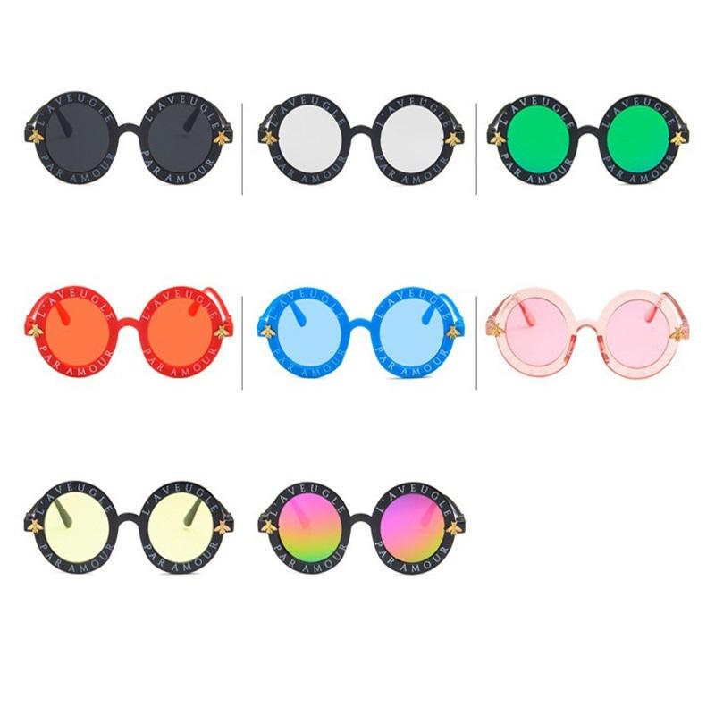 Детские солнцезащитные очки для мальчиков и девочек, круглые очки с защитой от ультрафиолета, очки