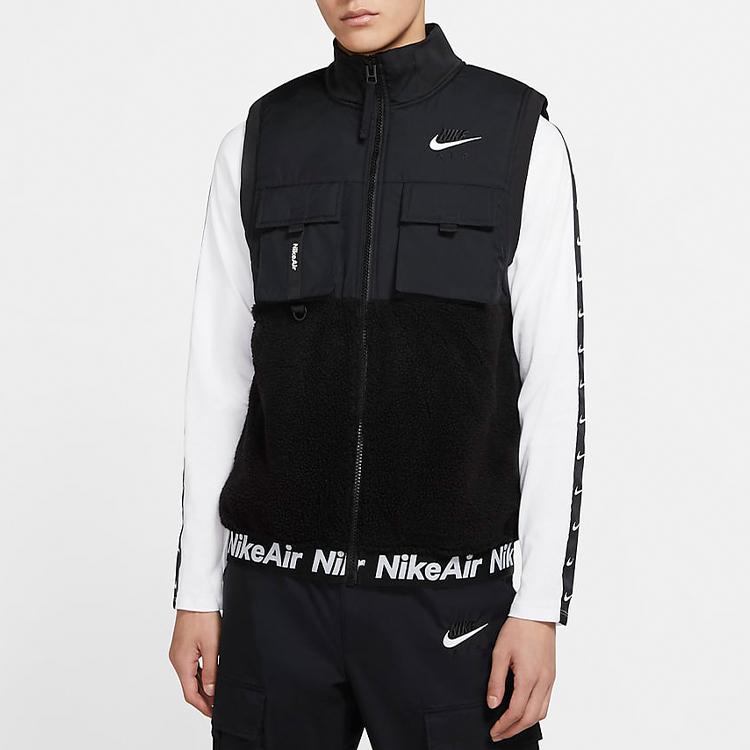 Nike Мужской спортивный жилет без рукавов с флисовой подкладкой и синтетическим наполнителем, теплый, CU4175-010