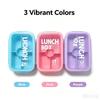 Dopamine Color Lunch Box for Students Office Workers, Microwave Safe Bento Box with Tableware, Portable Compartment Food Storage