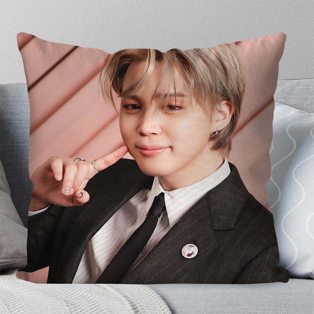 Korean Celebrity Park JiMin Pillow Case Square Pillow Bedroom Sofa Leisure Comfort Cushion Car Living Room Home Decoration 40X40