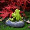 Реалистичная фигурка лягушки, сидящая лягушка, украшение в виде лягушки, изысканная статуэтка лягушки