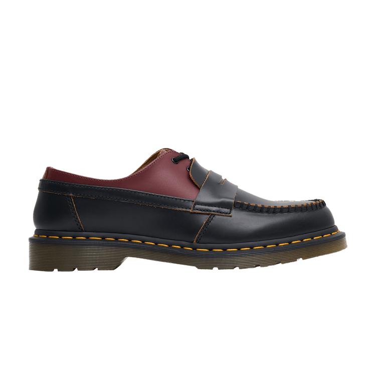 MM6 Maison Margiela x Dr. Martens 1461 Penton Mash Up Черный Бордовый Женские Кроссовки S66WR0029-P8031-H6077
